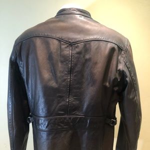 rrl slim fit leather jacket